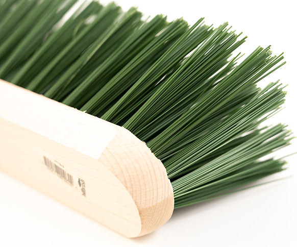 Traditional Wooden Platform Broom With Handle - Stiff